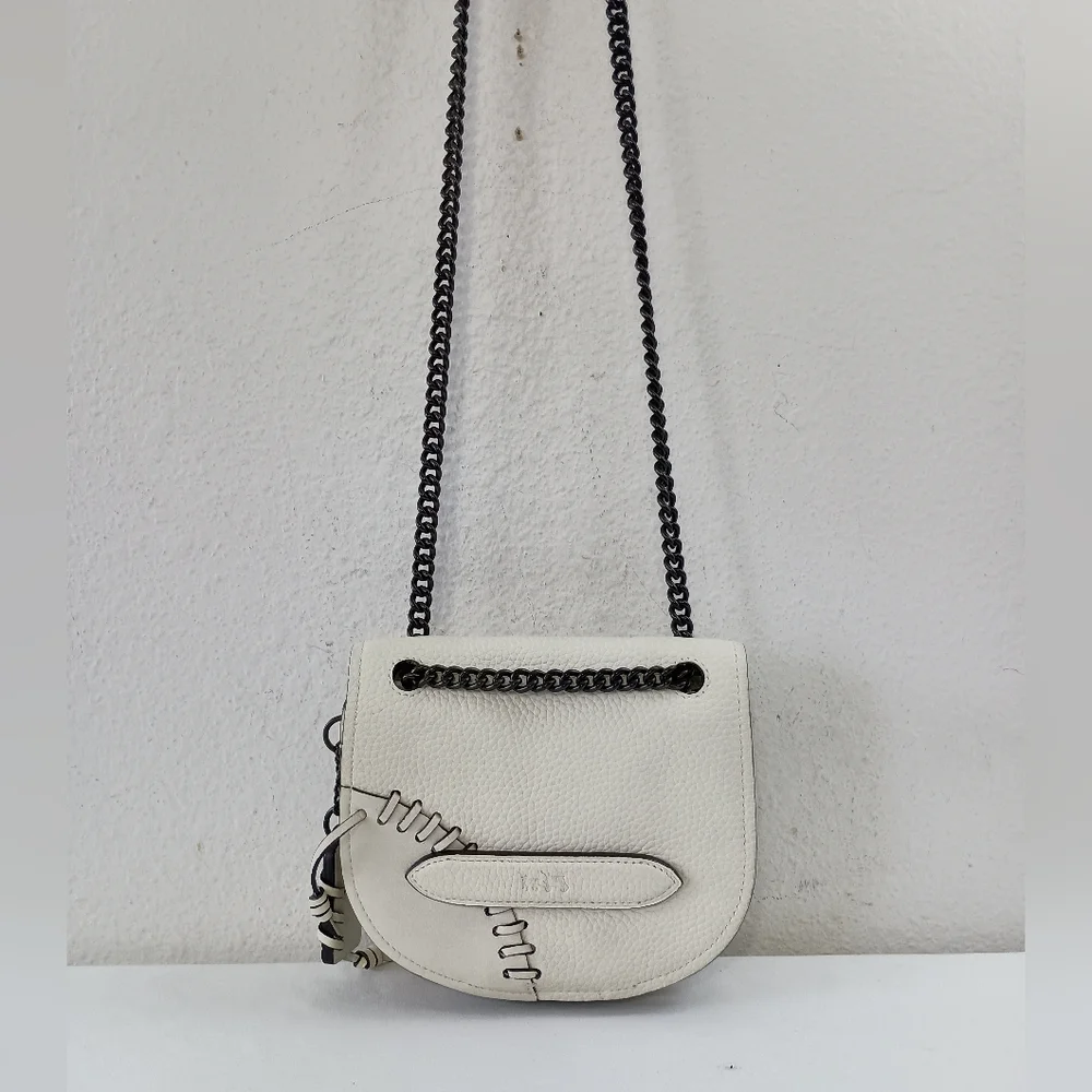 Coach Rip n Repair Shadow Crossbody 36976 Parchment Leather, Black Copper in EUC